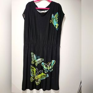 💲🖐🏾/☀️🏖CATO Sleeveless Butterfly 🦋  Dress 22/24W
